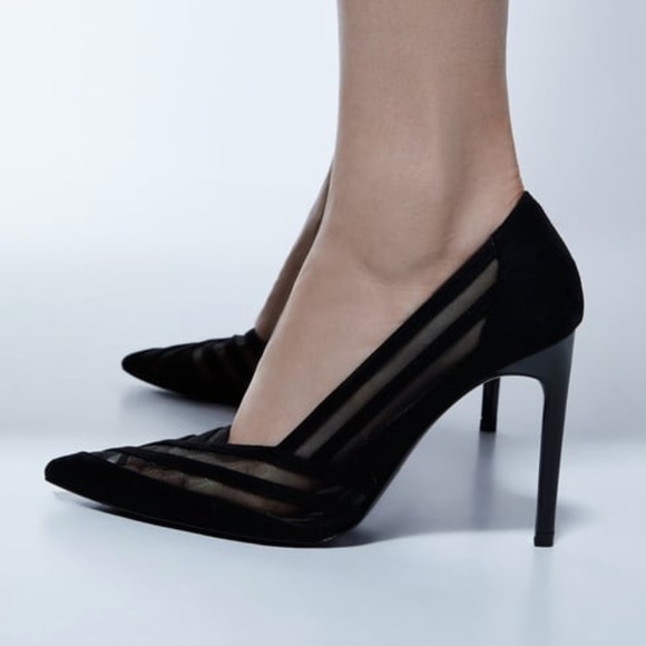 Zara | Shoes | Nwt Zara Black Mesh 